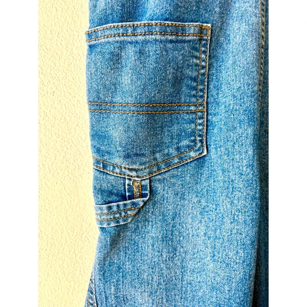 OshKosh B'gosh Toddler Boys Med Wash Denim Bib Overalls 4T Classic Cotton Blend